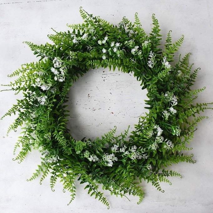 Panneaux de mur artificiels d'usine épousant la guirlande de porte de heurtoir de Garland Spring Wreath
