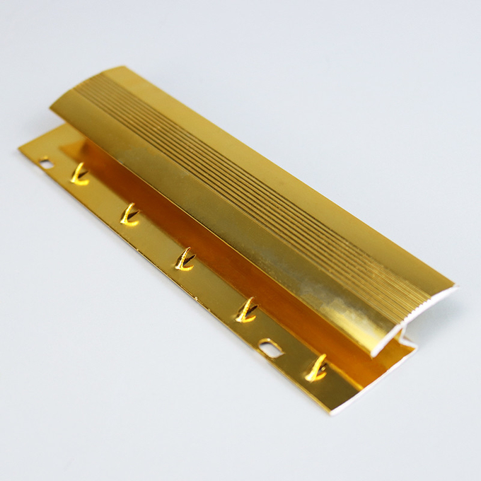 Équilibre en aluminium de bande de couverture de bordure de tapis en métal de forme de bord de tapis de plat argenté de porte