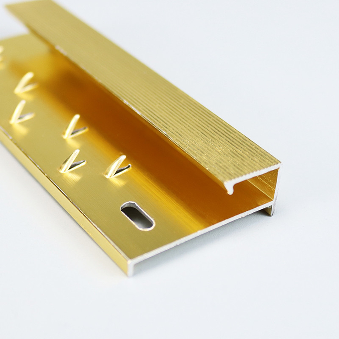 Pince en aluminium d'or d'équilibre de tuile de bordure de tapis en métal pour l'hôtel