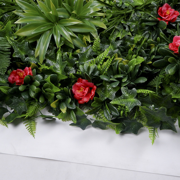 Mur artificiel d'herbe verte de fabrication de haie artificielle en plastique de haute qualité de buis
